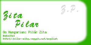 zita pilar business card